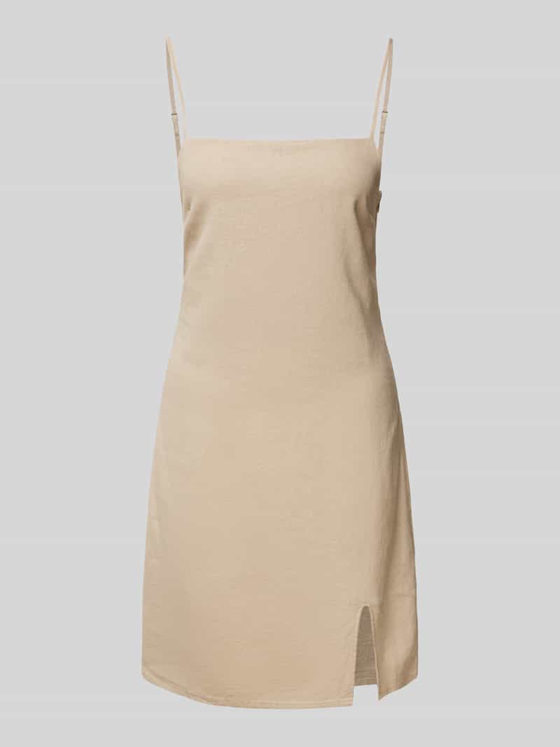 Only Linnen jurk met vierkante hals model 'CARO'