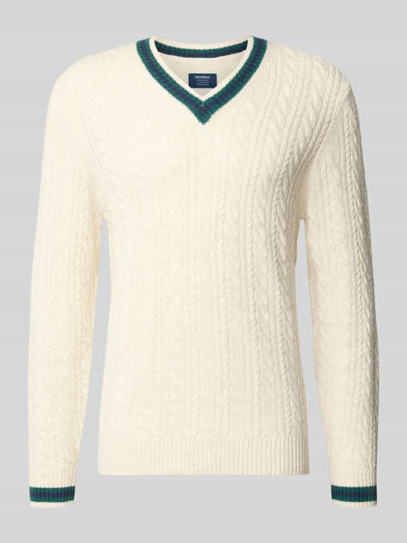 Gebreide pullover met wol