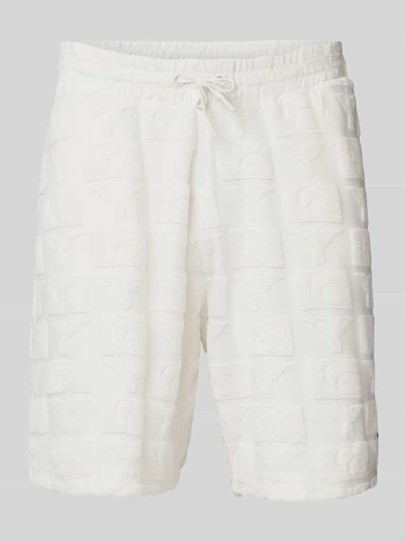 carlo colucci Regular fit sweatshorts met structuurmotief model 'BEACHWEAR'