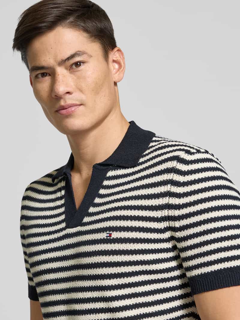 Tommy Hilfiger Regular fit poloshirt met structuurtricot