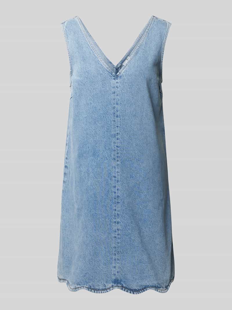 YAS Jeansjurk met V-hals model 'CALLOP'