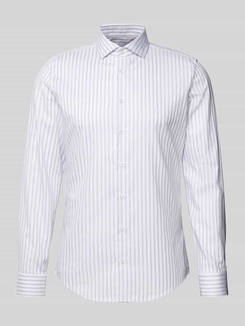 seidensticker Slim fit zakelijk overhemd van katoen met kentkraag