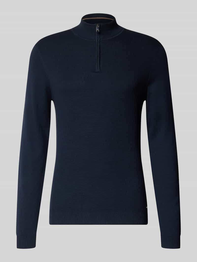 ROY ROBSON slim fit gebreide pullover van katoen- en viscosemix met viscose