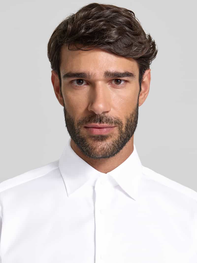 Christian Berg Men Regular fit zakelijk overhemd van premium materiaal met kentkraag
