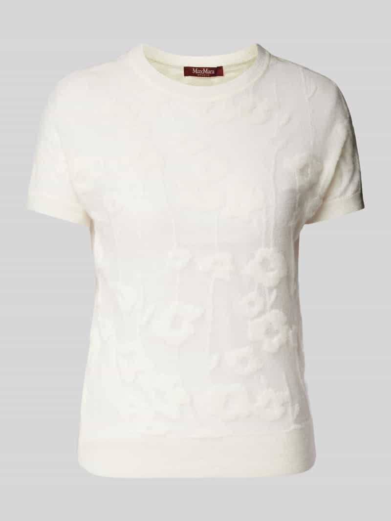 Max Mara Studio Gebreide pullover met ribboorden model 'ROLF'