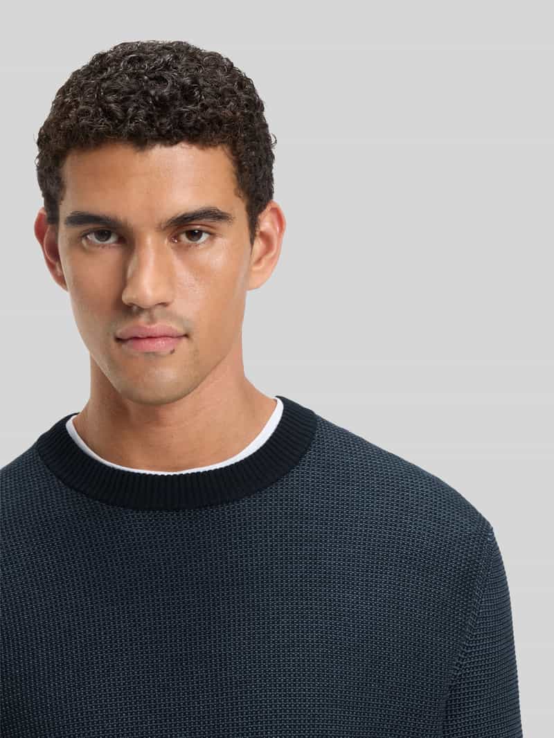 Boss Orange Regular fit gebreide pullover van een mix van katoen en kapok model 'KLAPOK'