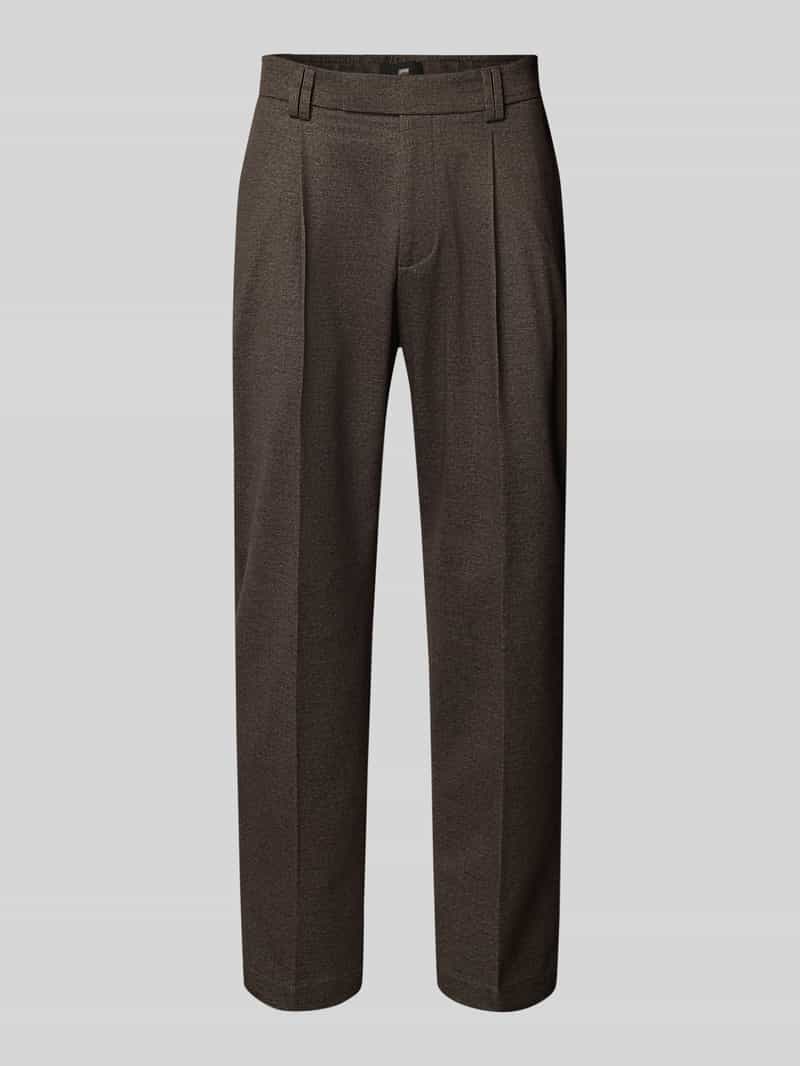 CINQUE Tapered fit pantalon met bandplooien model 'Sando'