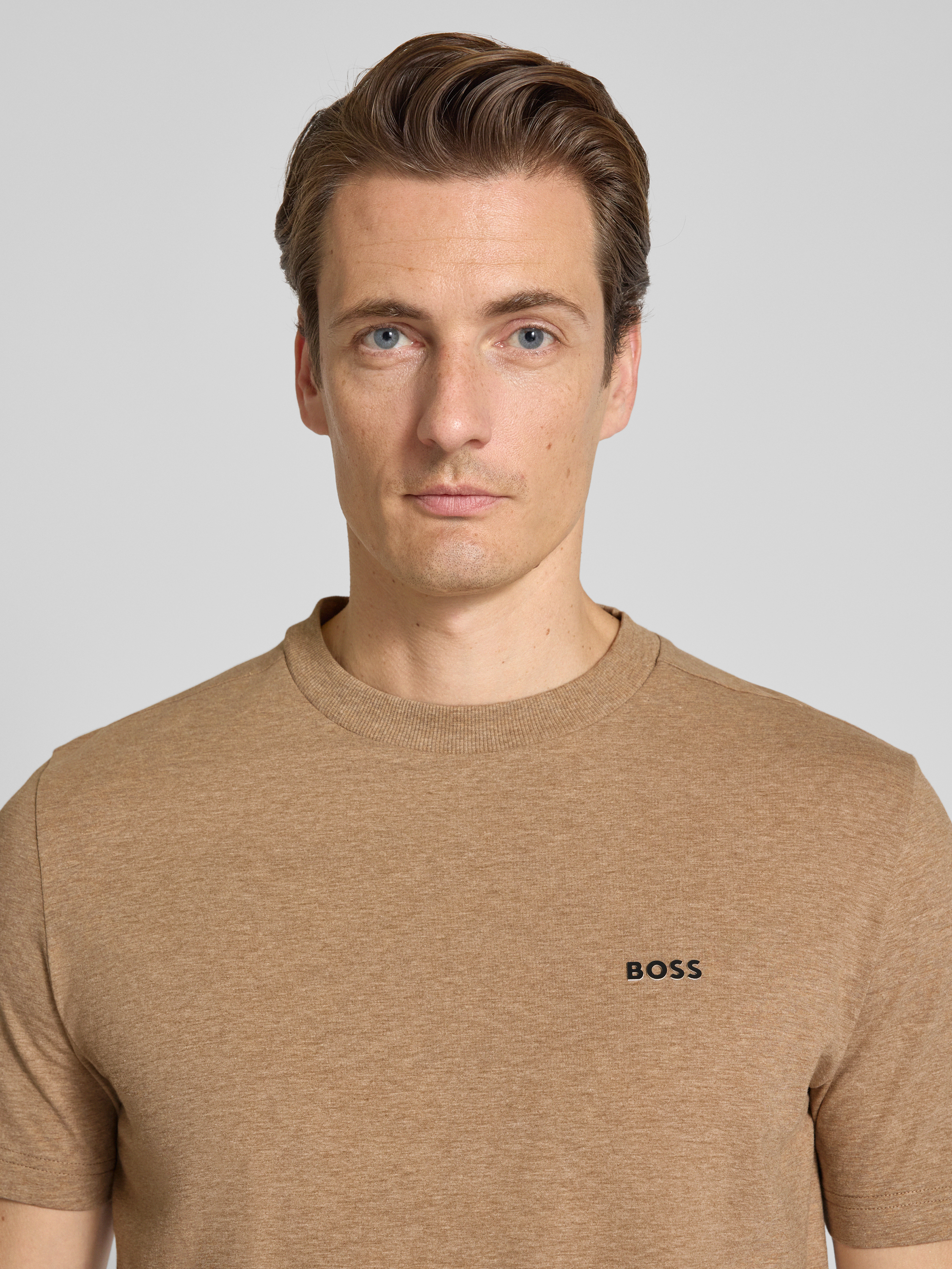 BOSS Green Regular fit T-shirt van katoenmix model 'TEE'