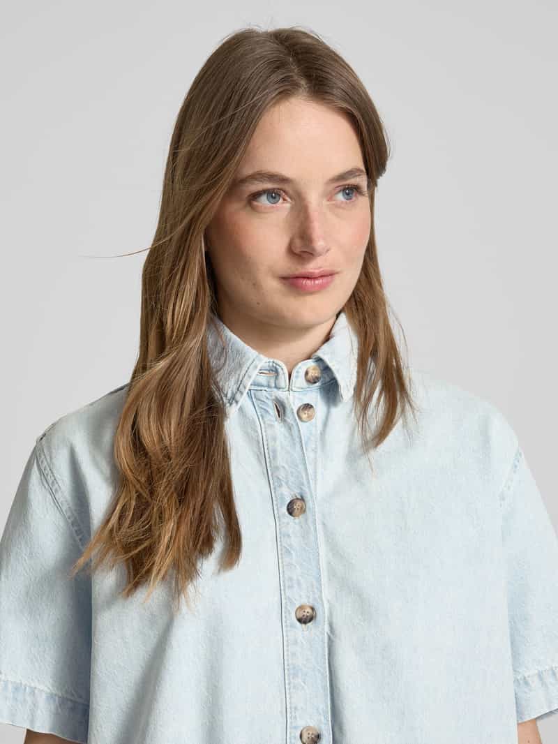JAKE*S STUDIO WOMAN Regular fit jeansblouse met 1 2-mouwen