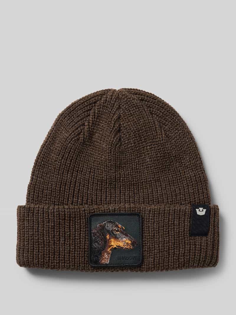 GOORIN BROS. Beanie met motiefpatch model 'THE SHADOW BEANIE'