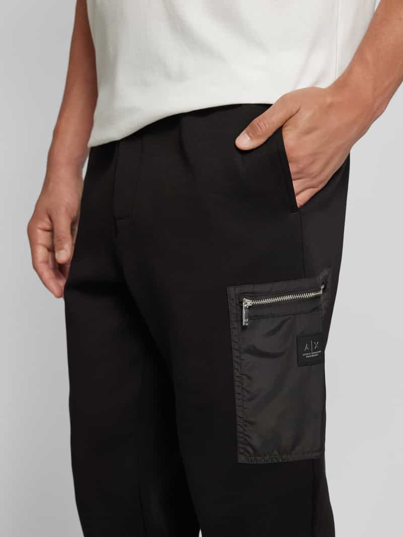 Armani Exchange Regular fit sweatpants met cargozak