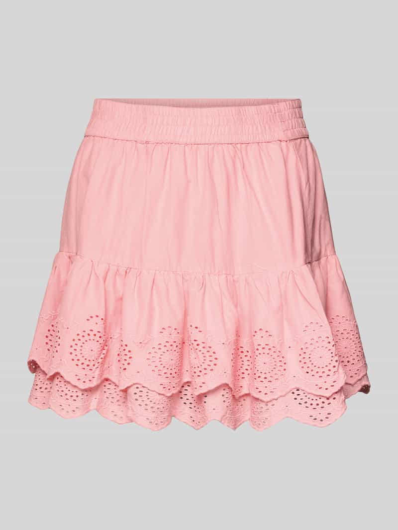 Review Minirok met broderie anglaise en elastische band