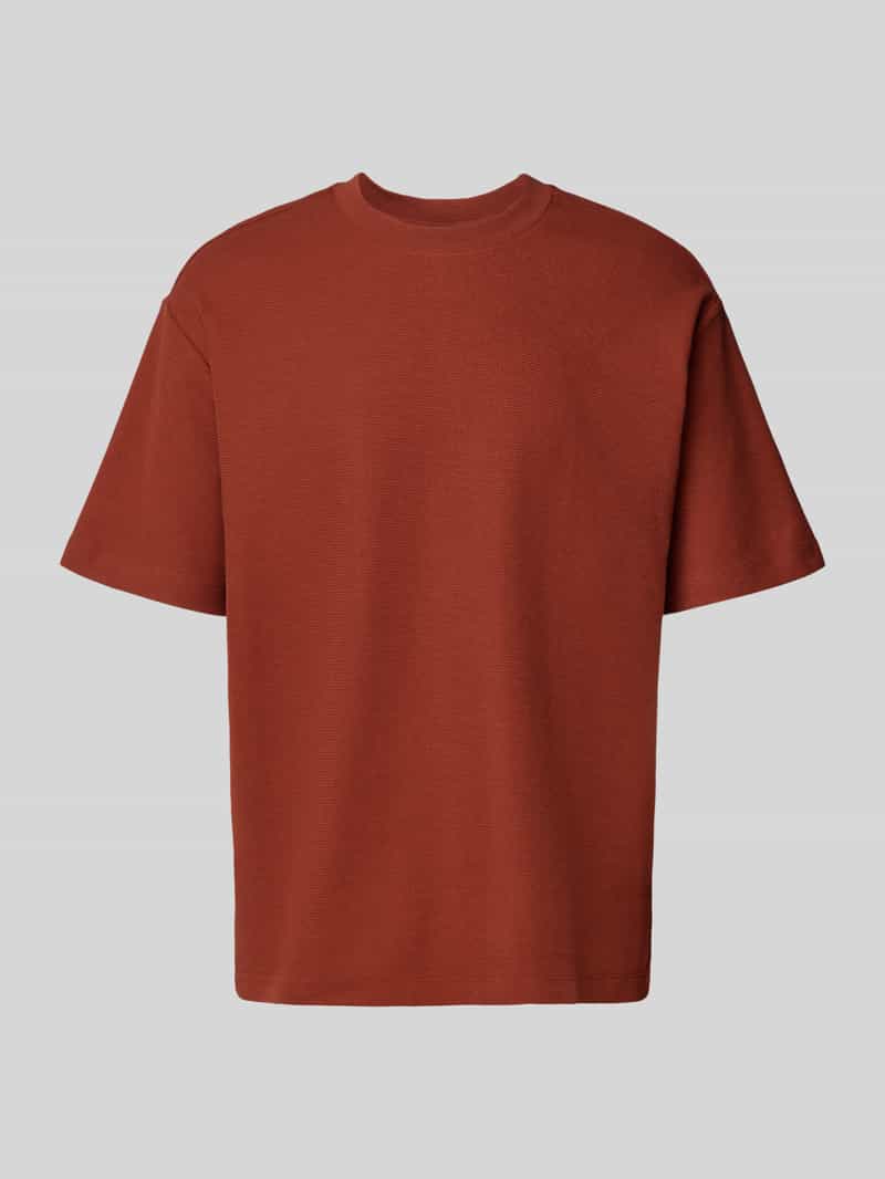 MCNEAL T-shirt met geribde ronde hals