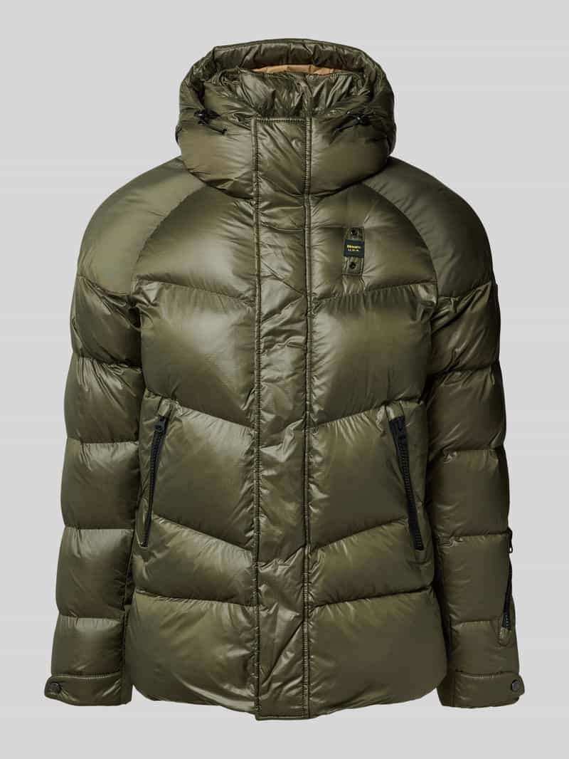 Blauer Usa Gewatteerd jack met labelpatch model 'CROWN
