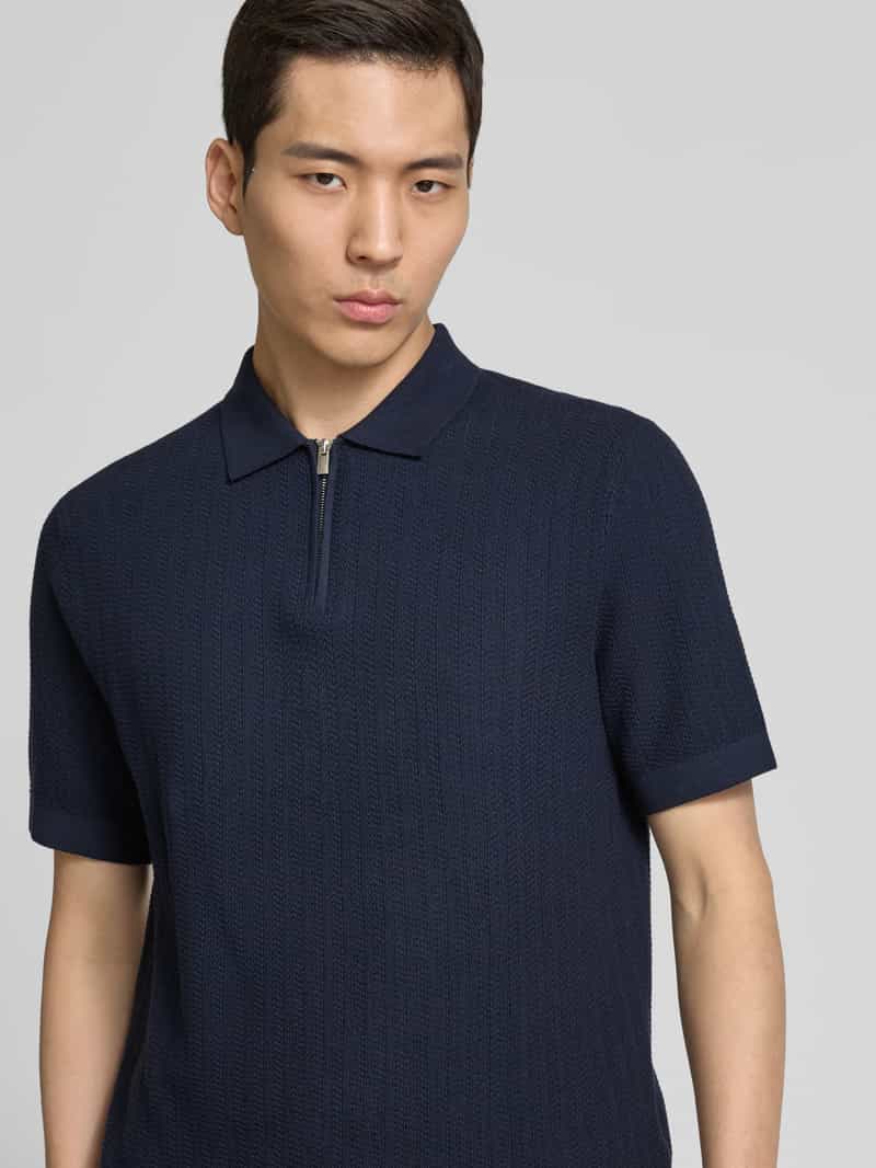 Selected Homme Poloshirt met korte ritssluiting