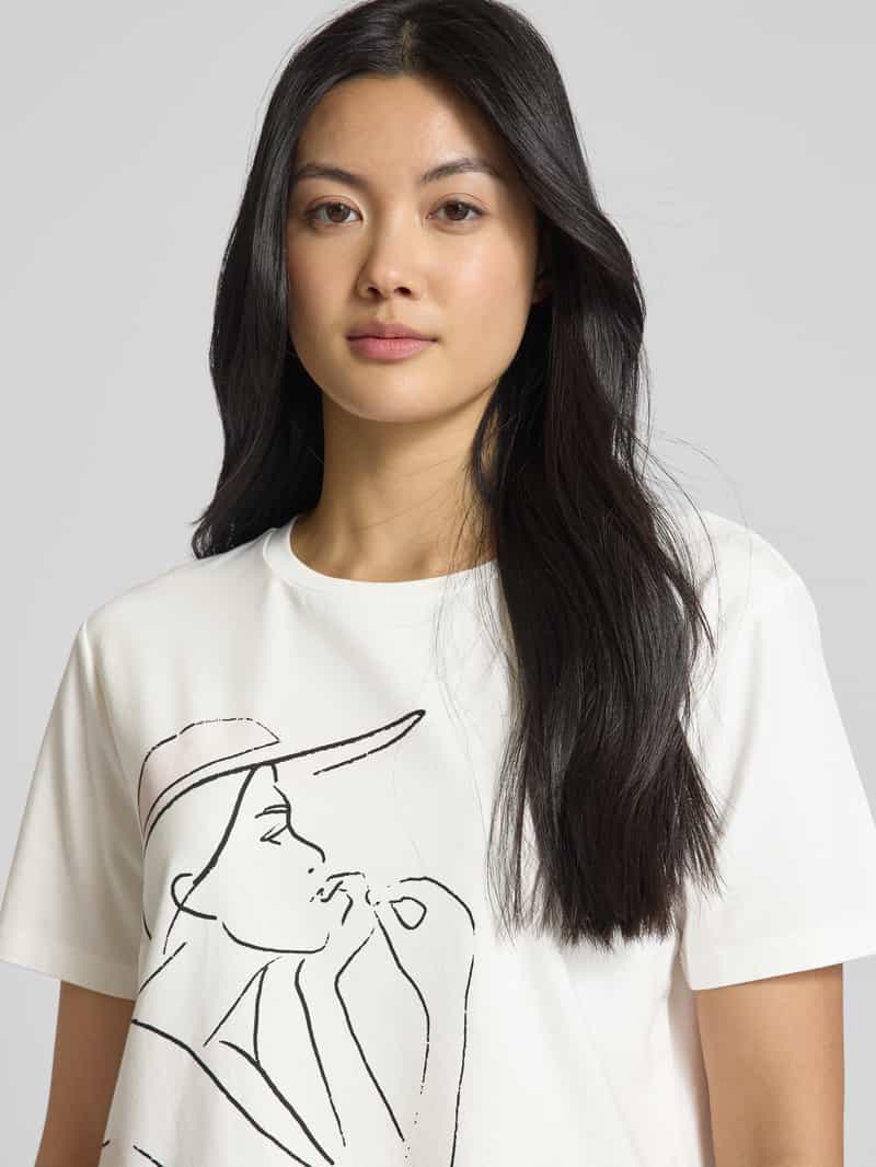 comma T-shirt met motiefprint