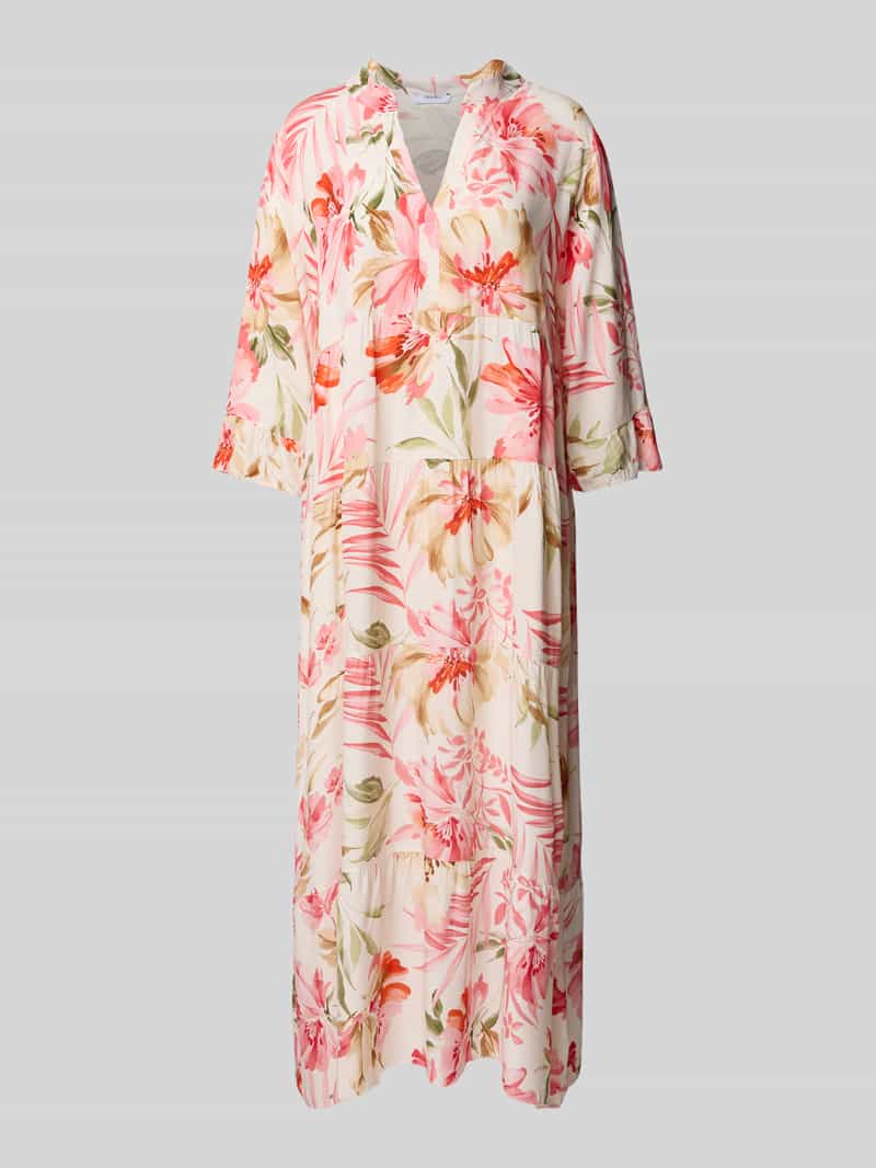 ZABAIONE Midi-jurk van viscose in laagjeslook