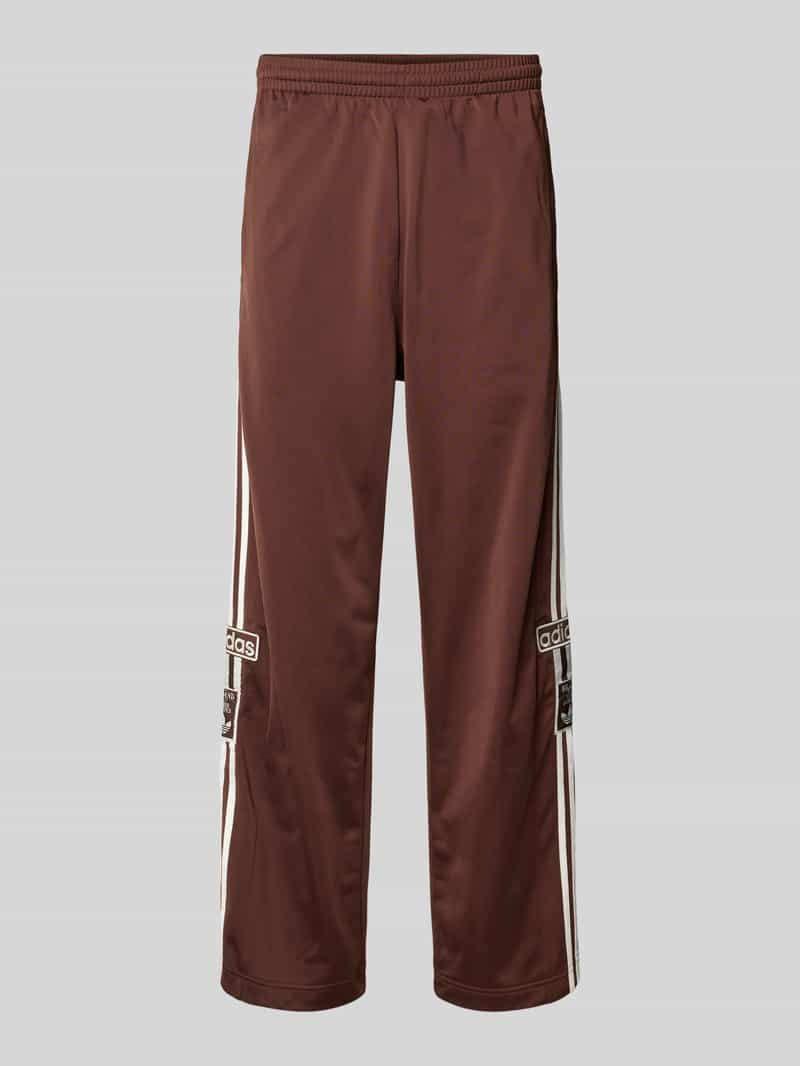 Wide fit joggingbroek met logostitching, model 'Adibreak'