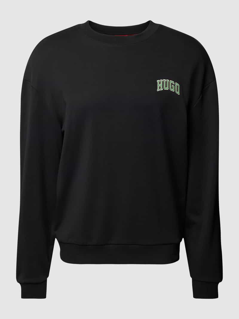 HUGO Sweatshirt met labelstitching
