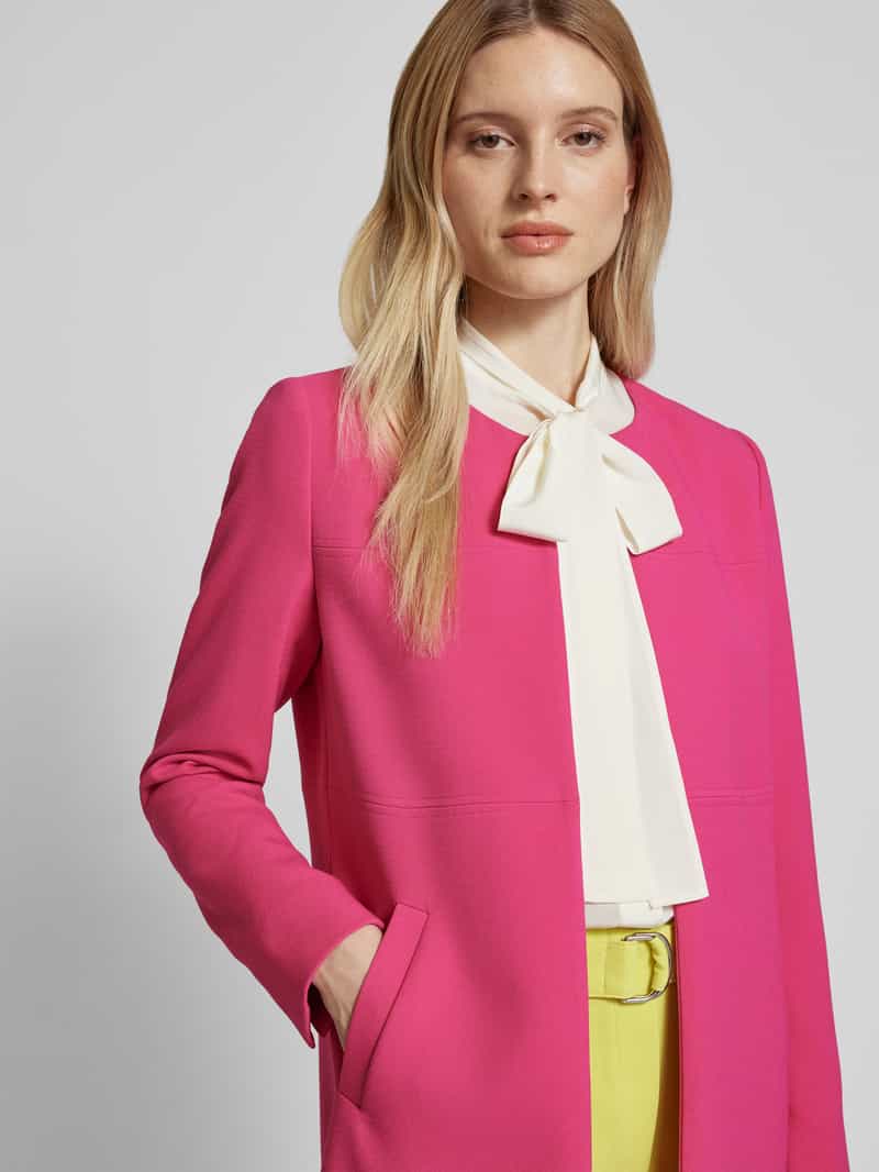 Christian Berg Woman Selection Lange blazer met steekzakken in effen design