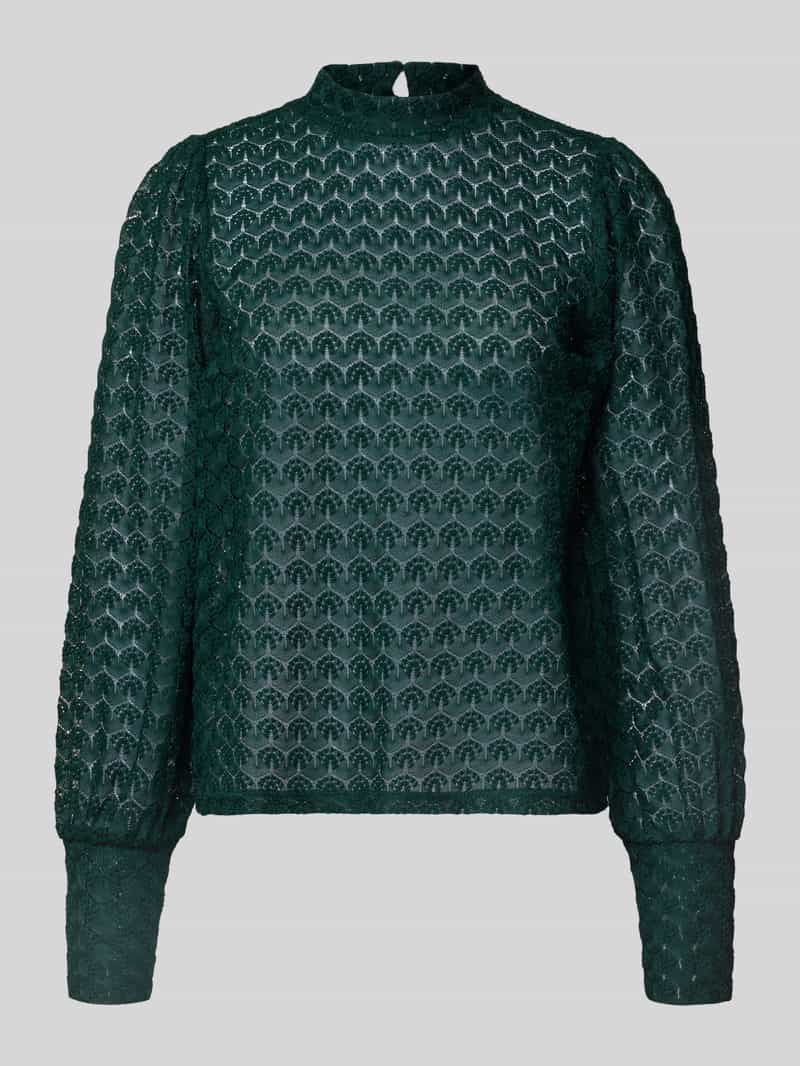 Vero Moda Regular fit kanten blouse met ronde hals model 'BECCA'