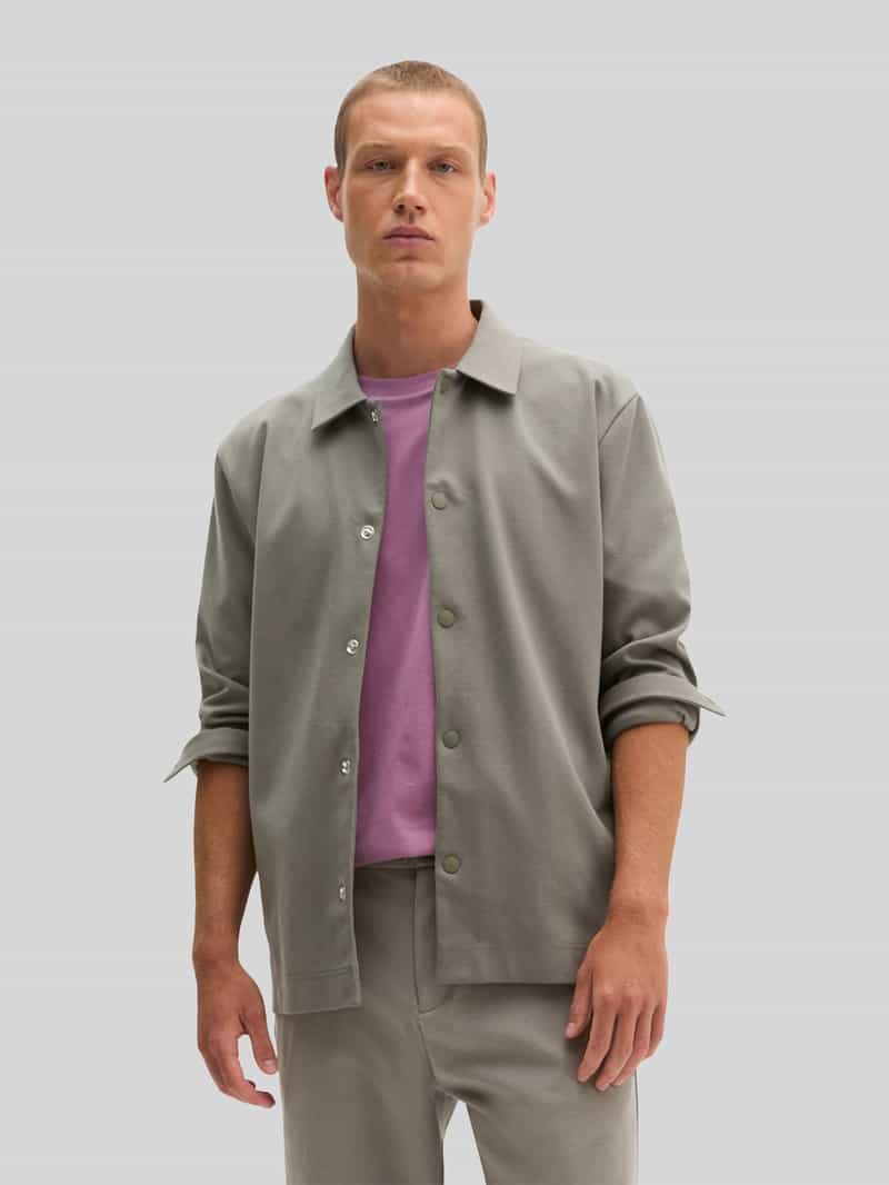 Marc O'Polo Hemdjack met regular fit van katoenmix