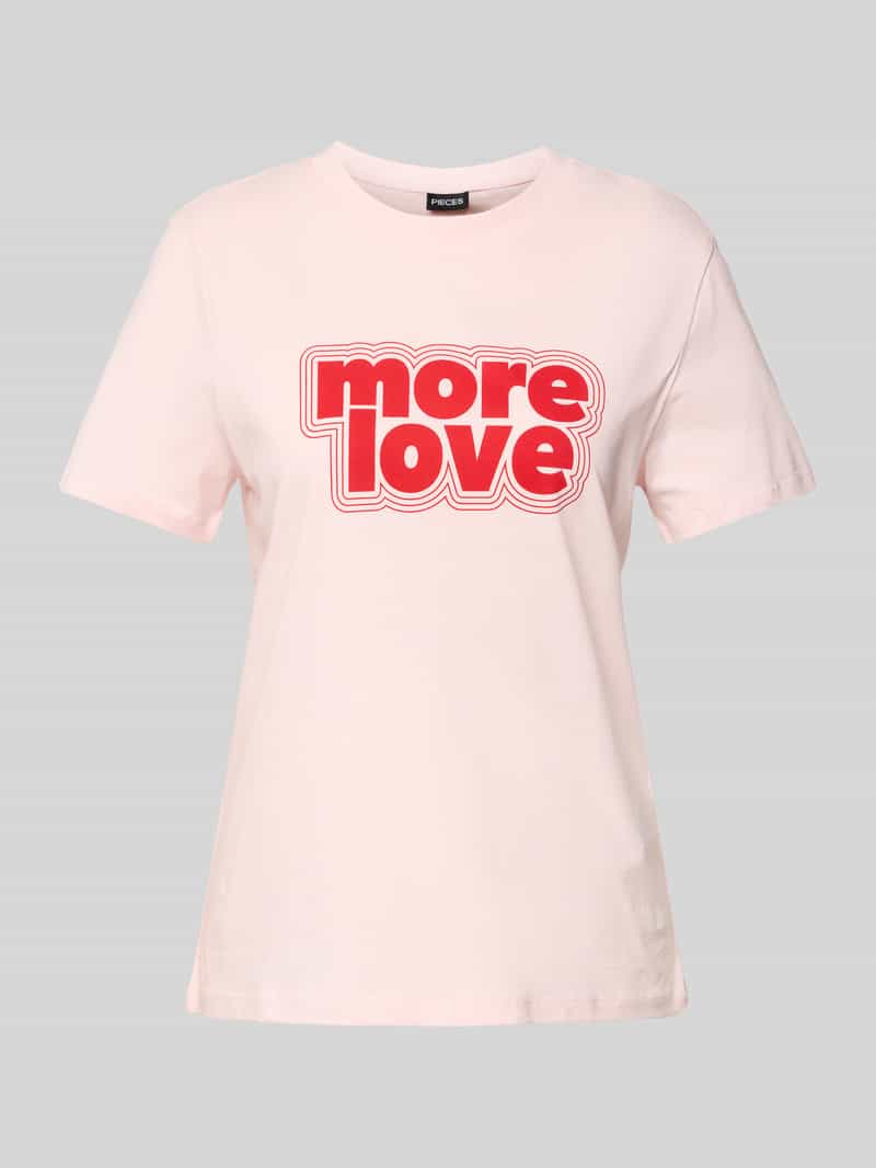 Pieces Regular fit T-shirt van puur katoen model 'TAMERA'