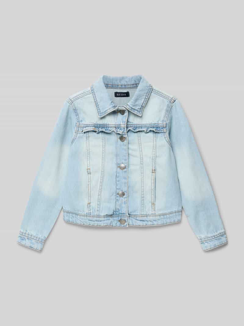 BLUE SEVEN Jeansjack met volants en knoopsluiting