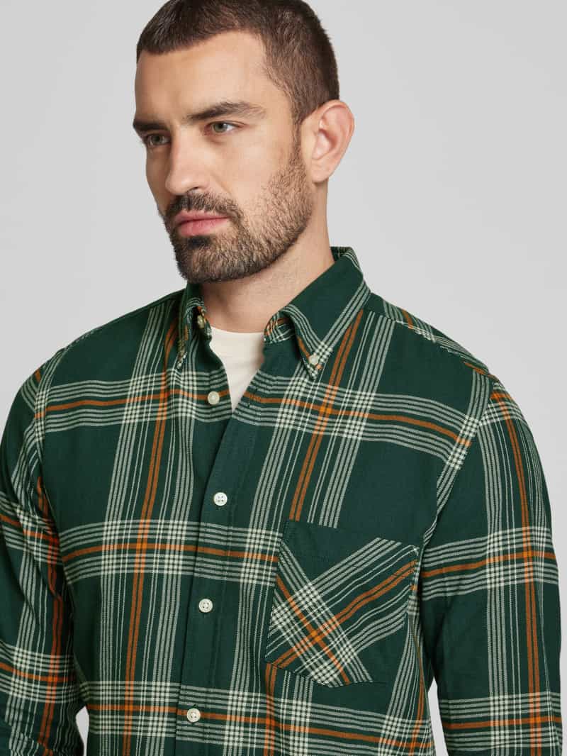 Boss Orange Regular fit vrijetijdsoverhemd met button-downkraag model 'Rickert