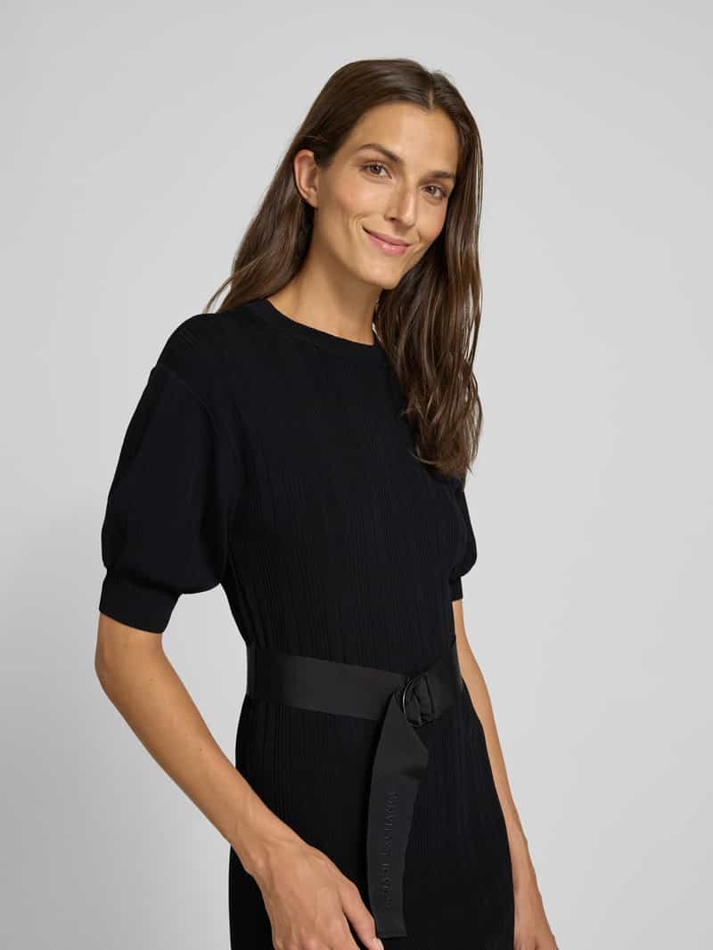 Armani Exchange Knielange jurk met tailleriem