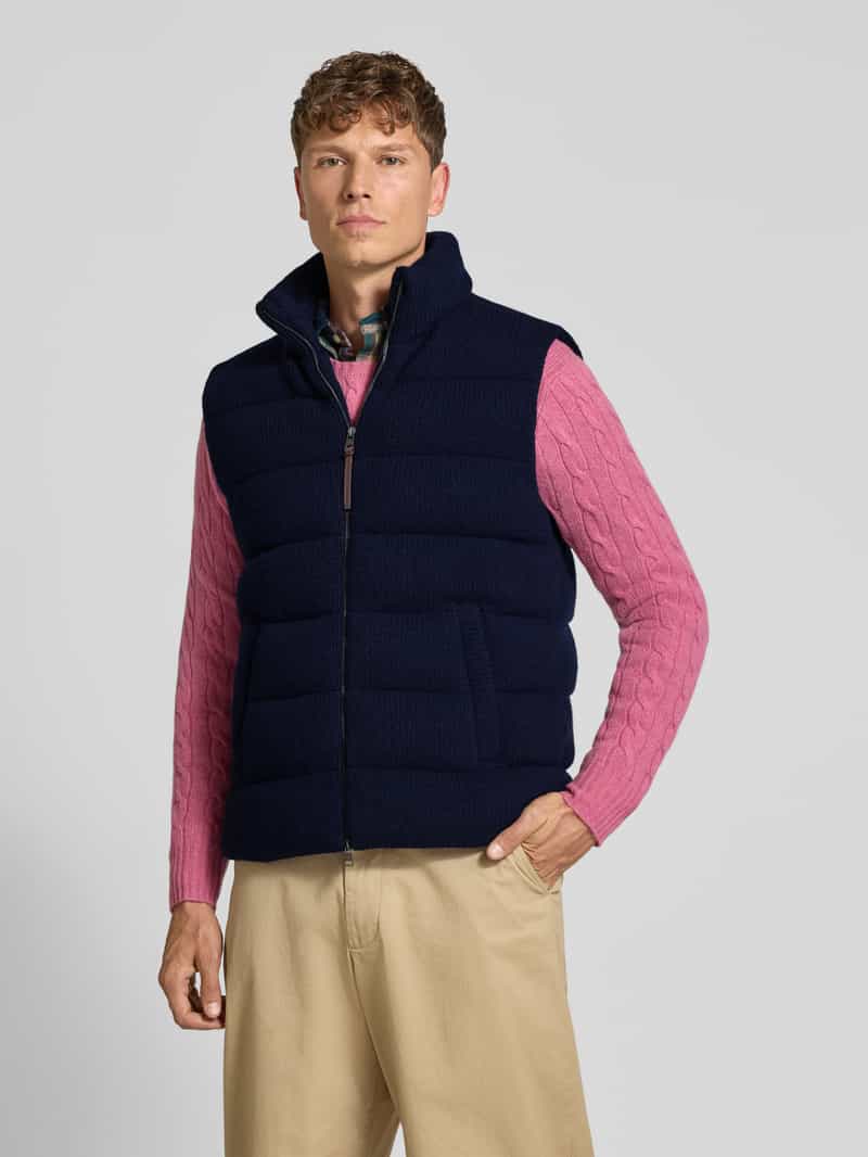 Polo Ralph Lauren Regular fit bodywarmer van zuivere wol met opstaande kraag