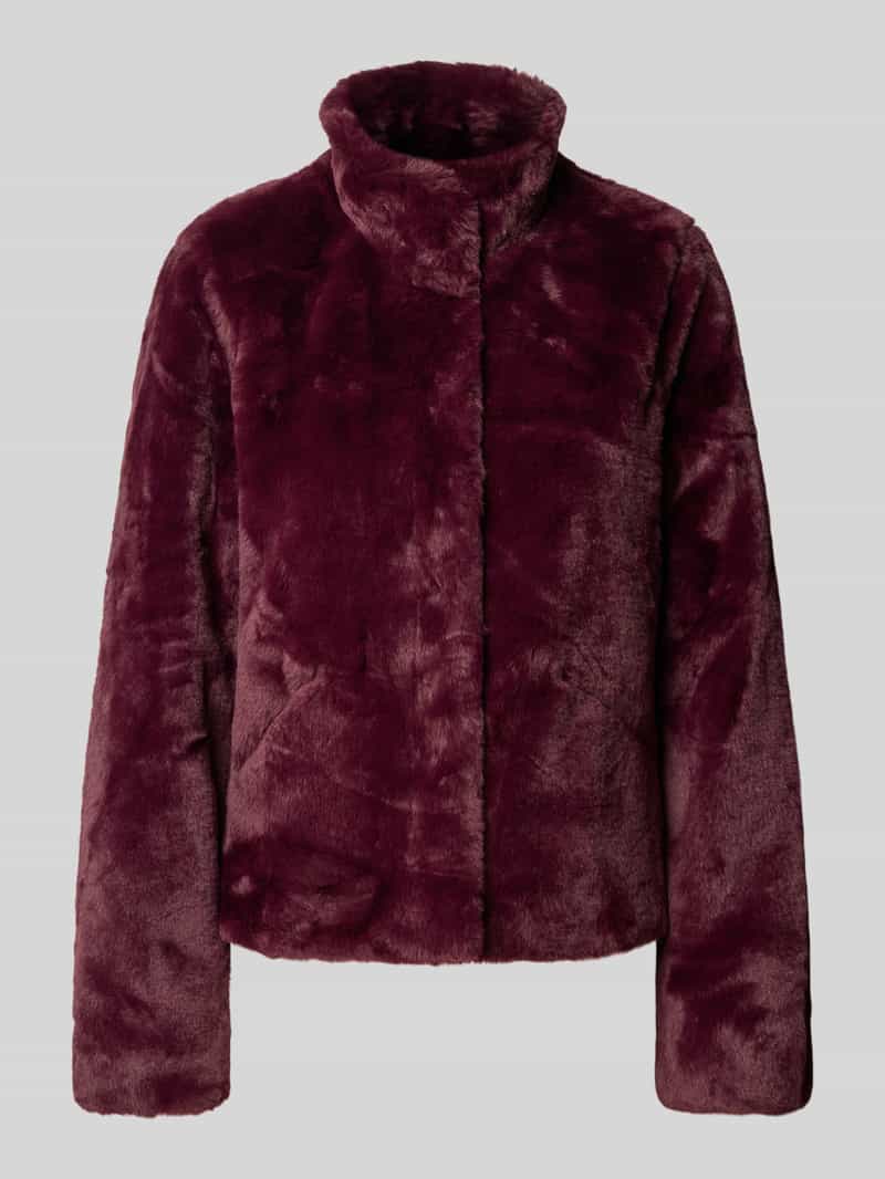 Regular Fit jas van imitatiebont met opstaande kraag model 'NEWVIDA'