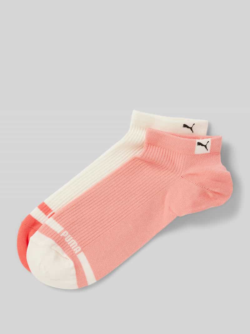 Puma Sneakersokken met logoprint in een set van 2 paar model 'HERITAGE'