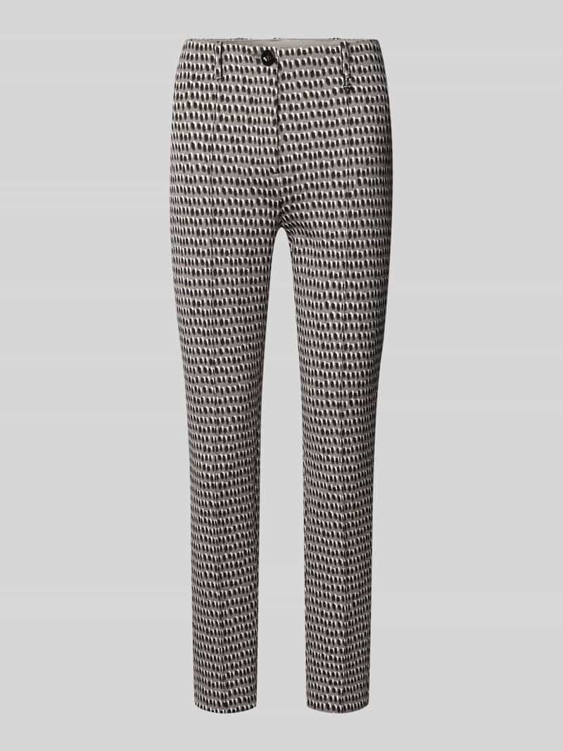Marc Cain Stoffen broek met knoop- en ritssluiting