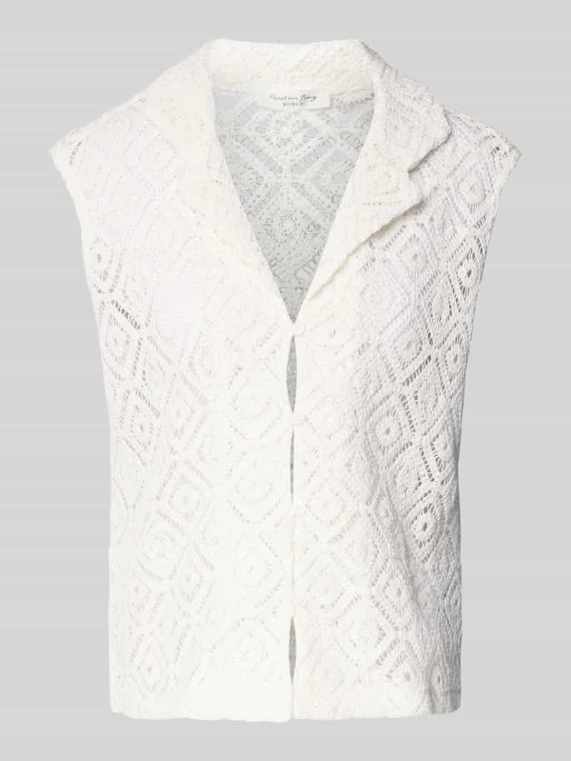Christian Berg Woman Relaxed fit gehaakt gilet met ajourpatroon
