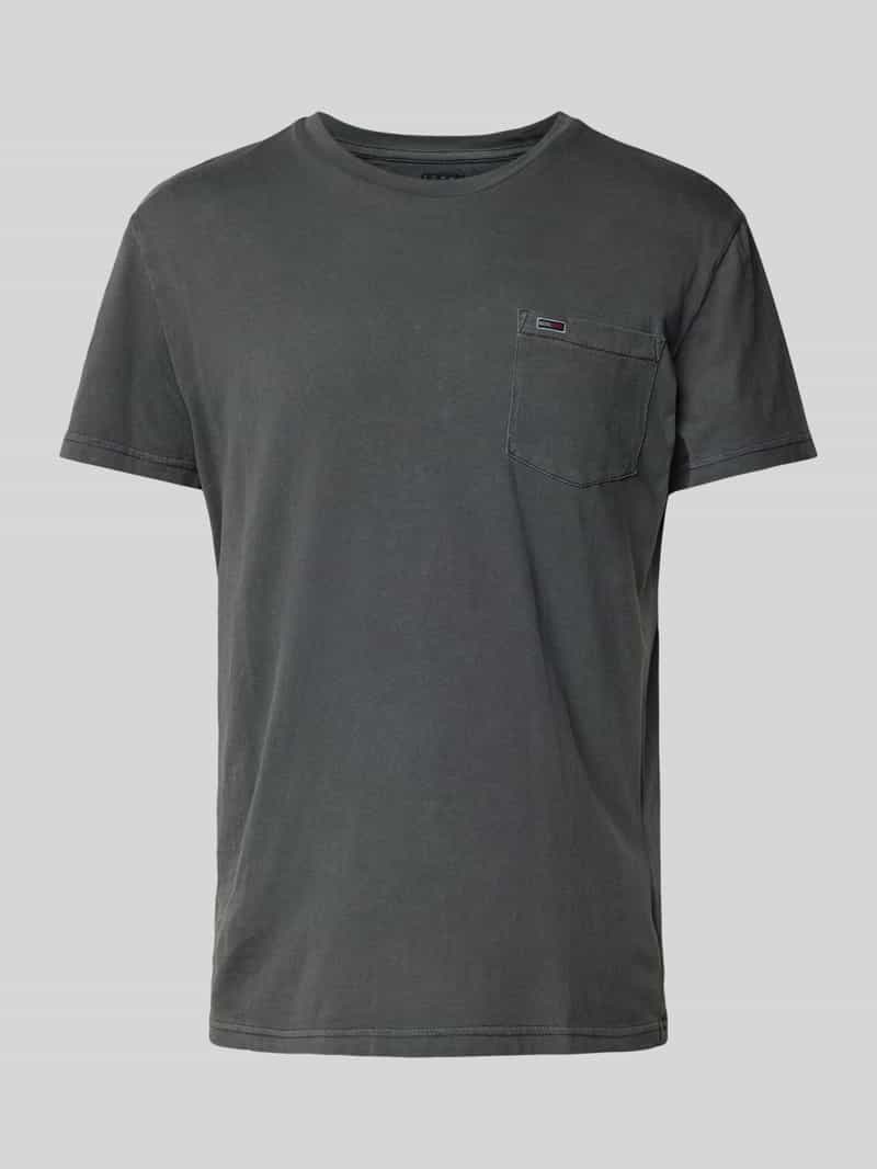 Tommy Jeans Regular fit T-shirt van katoen met borstzak