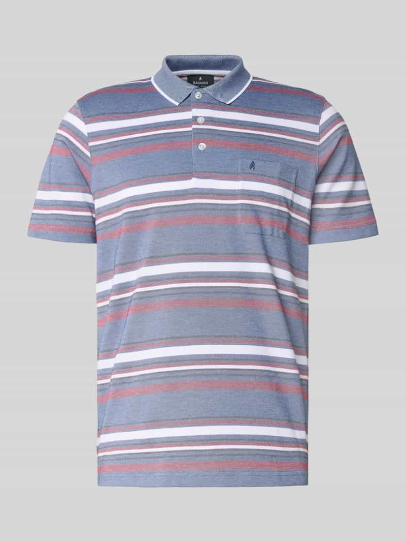 RAGMAN Regular fit poloshirt met borstzak