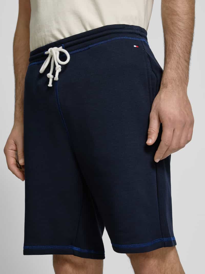Tommy Hilfiger Regular fit korte loungebroek van katoenmix