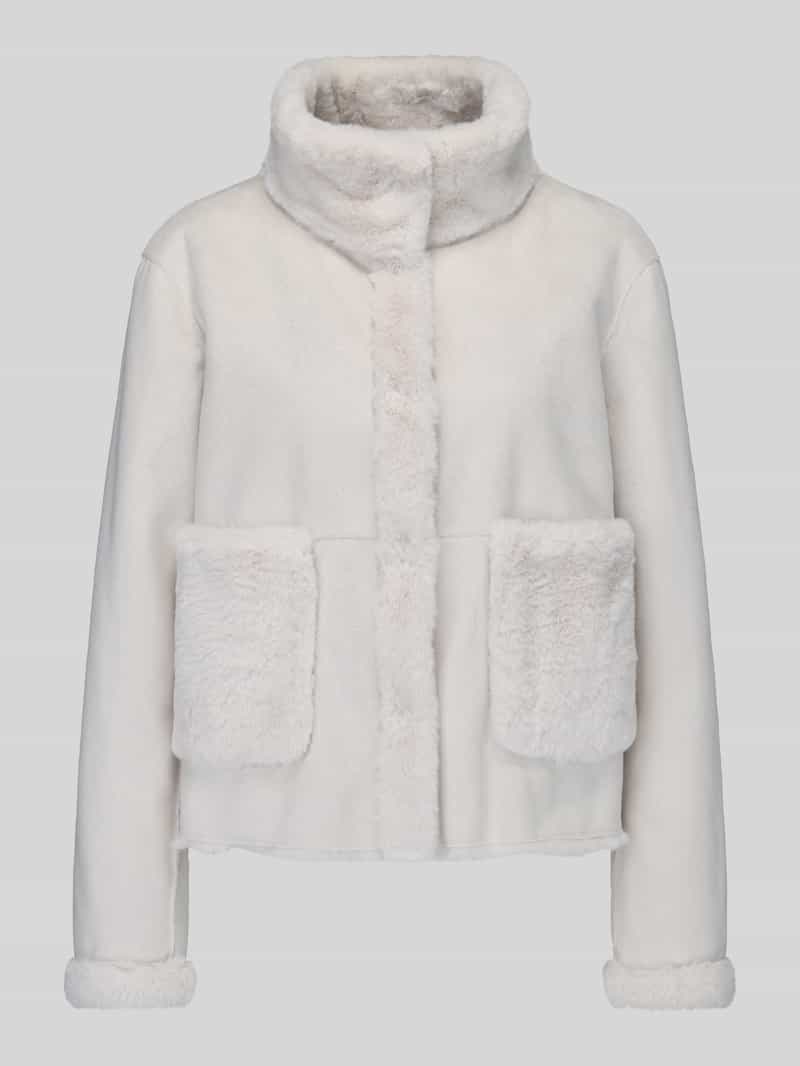 S.Oliver BLACK LABEL Teddyjack met hoge opstaande kraag
