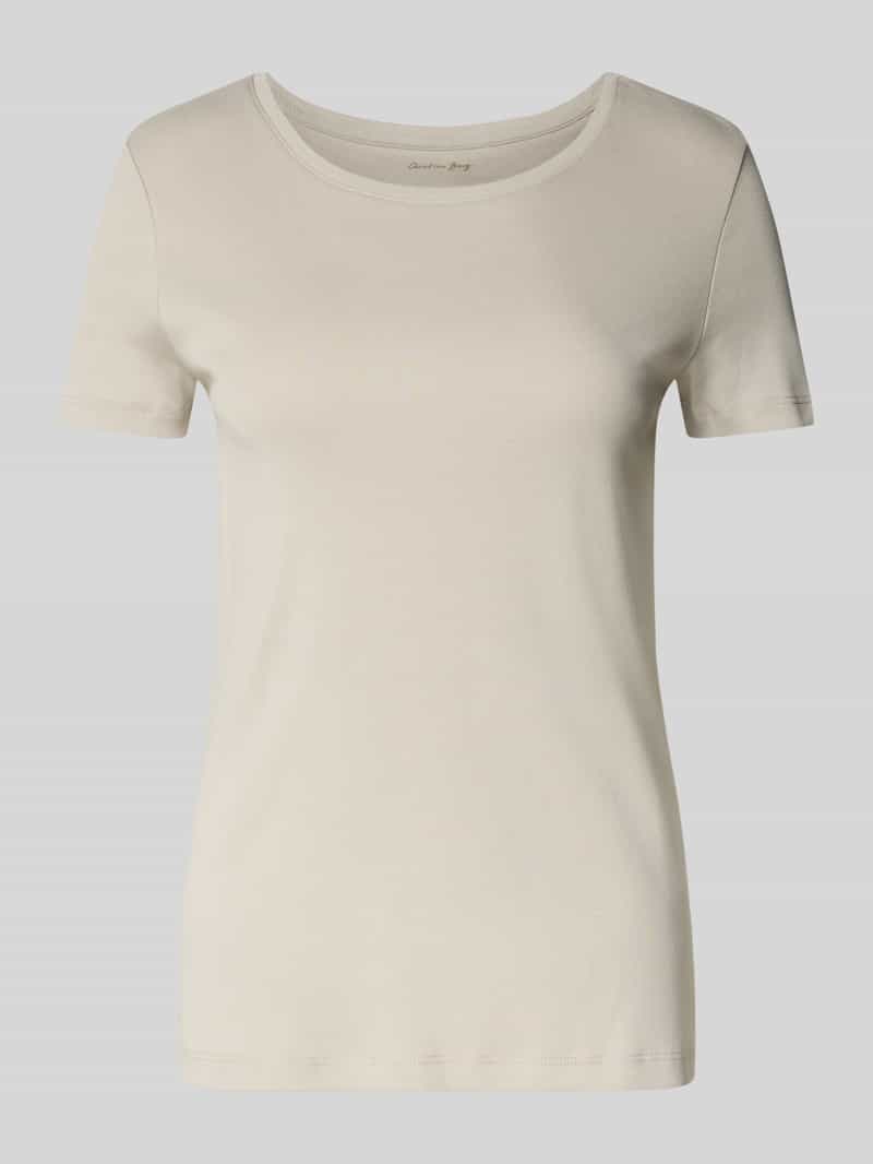 Christian Berg Woman T-shirt met geribde ronde hals