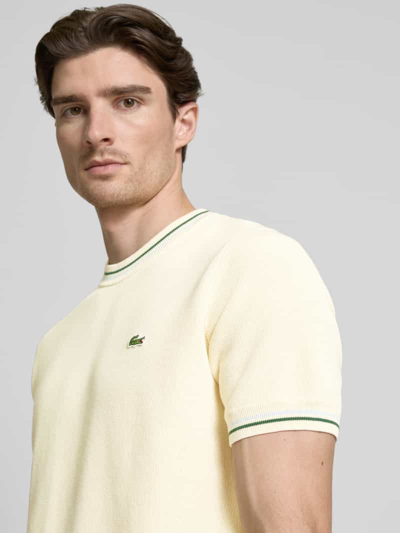 Lacoste T-shirt met ribboorden