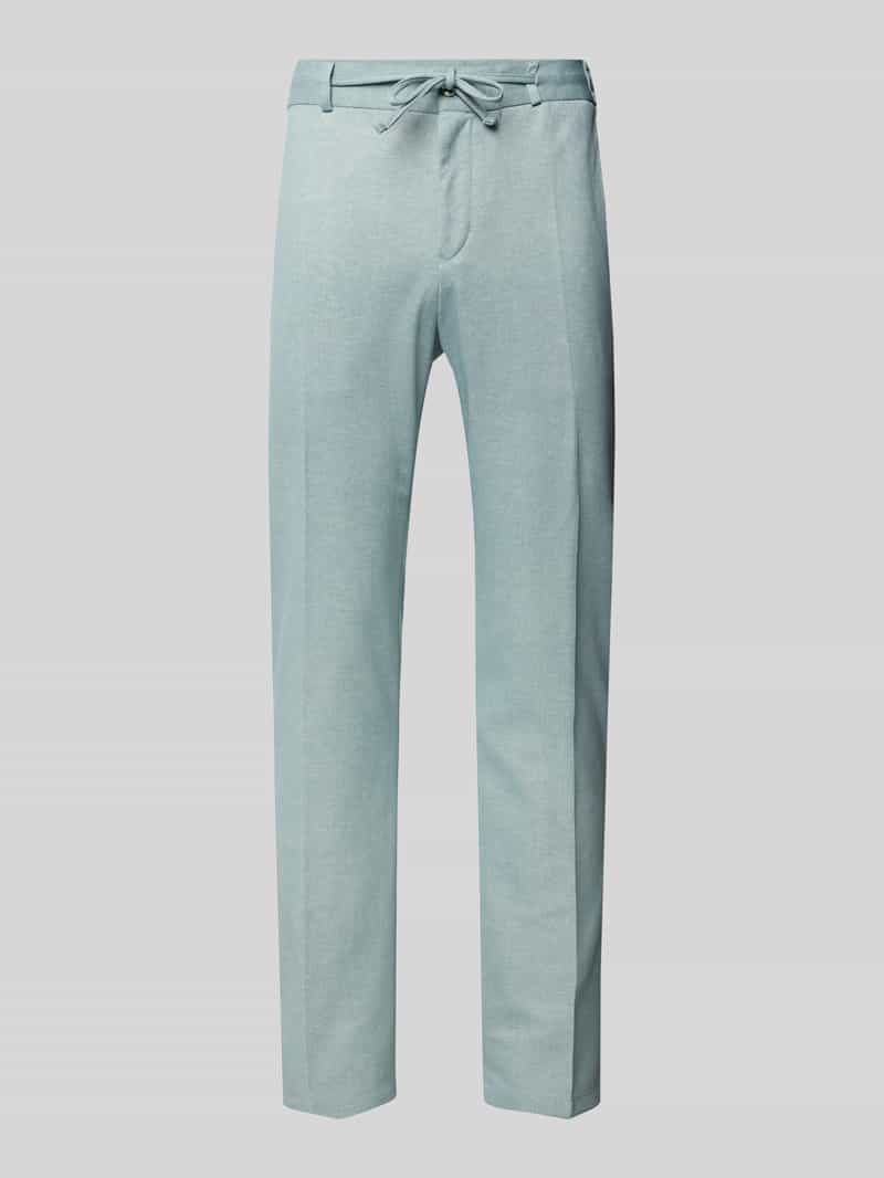 Zuitable Slim fit pantalon met strikceintuur model 'SPARTAFLEX'
