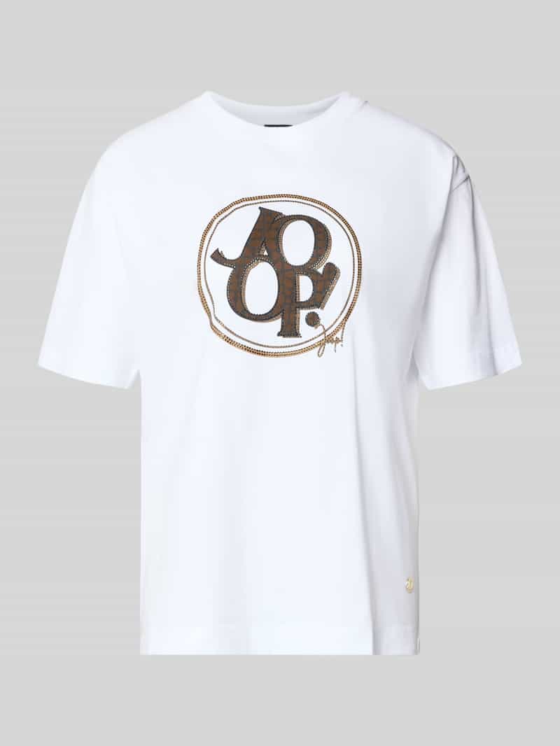 Joop! T-shirt met labelprint model 'Tashi'
