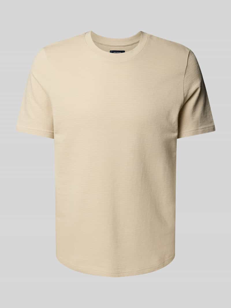 MCNEAL T-shirt met geribde ronde hals