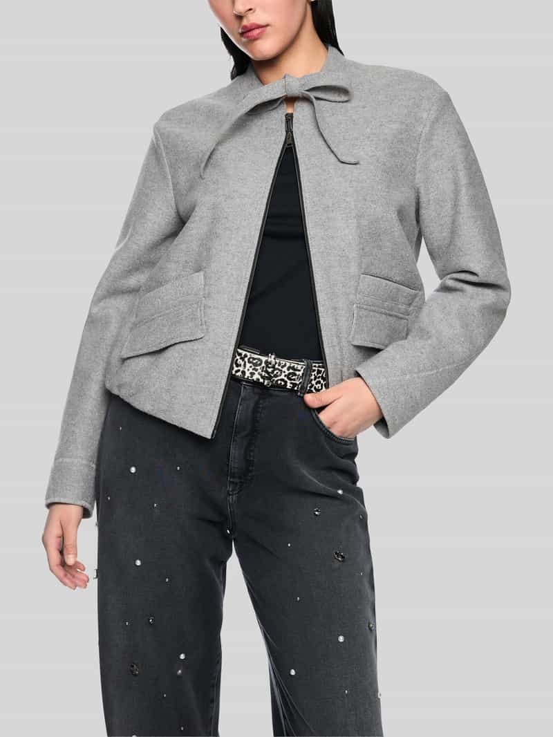 Marc Cain Blouson van wol met strikdetail