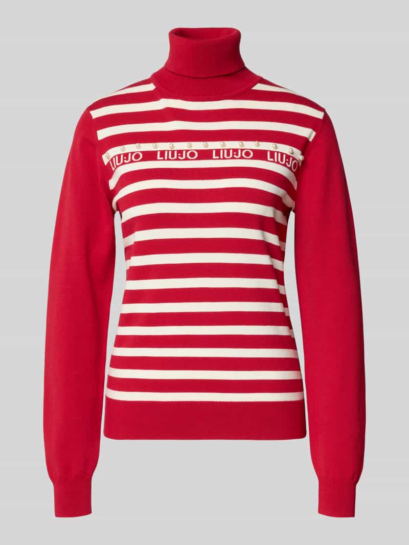 LIU JO SPORT Slim fit coltrui van viscosemix in gebreide look