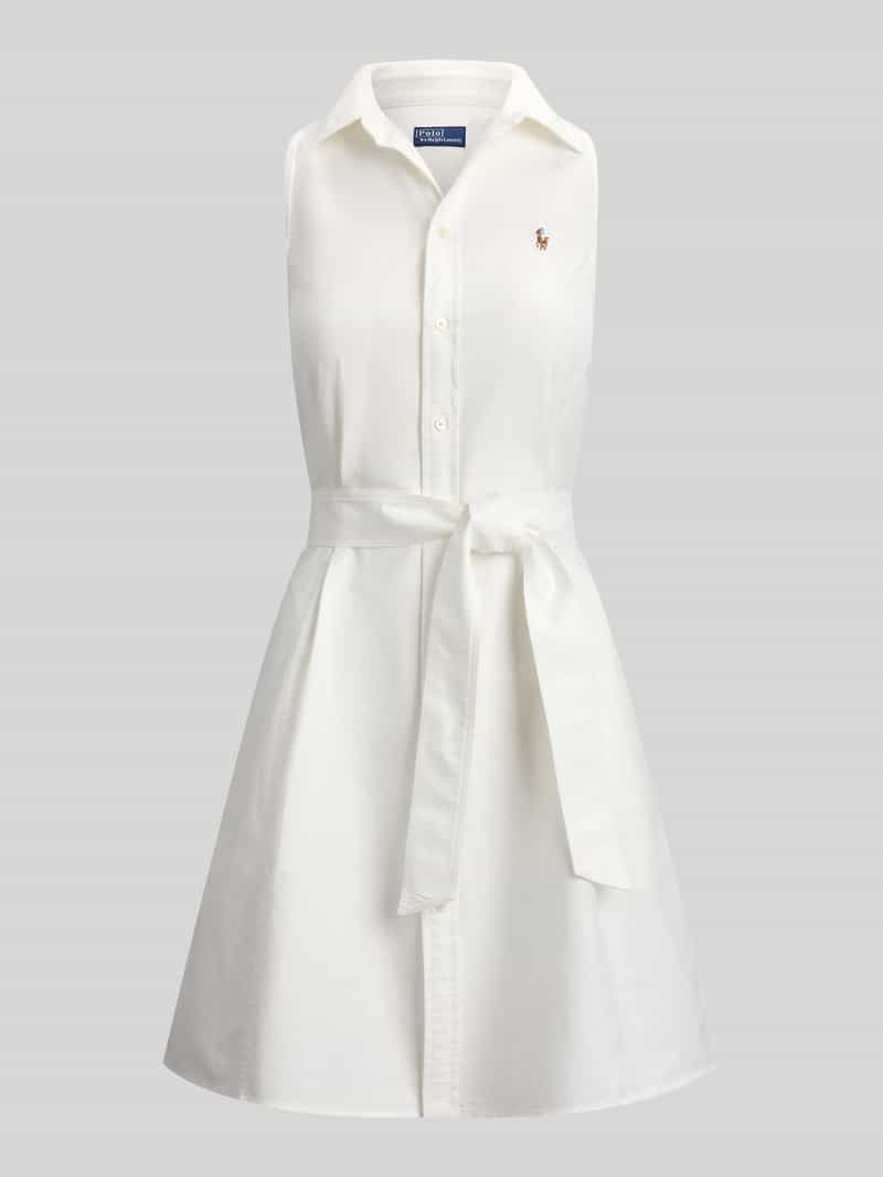 Polo Ralph Lauren Regular Fit Polokleid aus reiner Baumwolle in Weiss, Größe 44 207995344