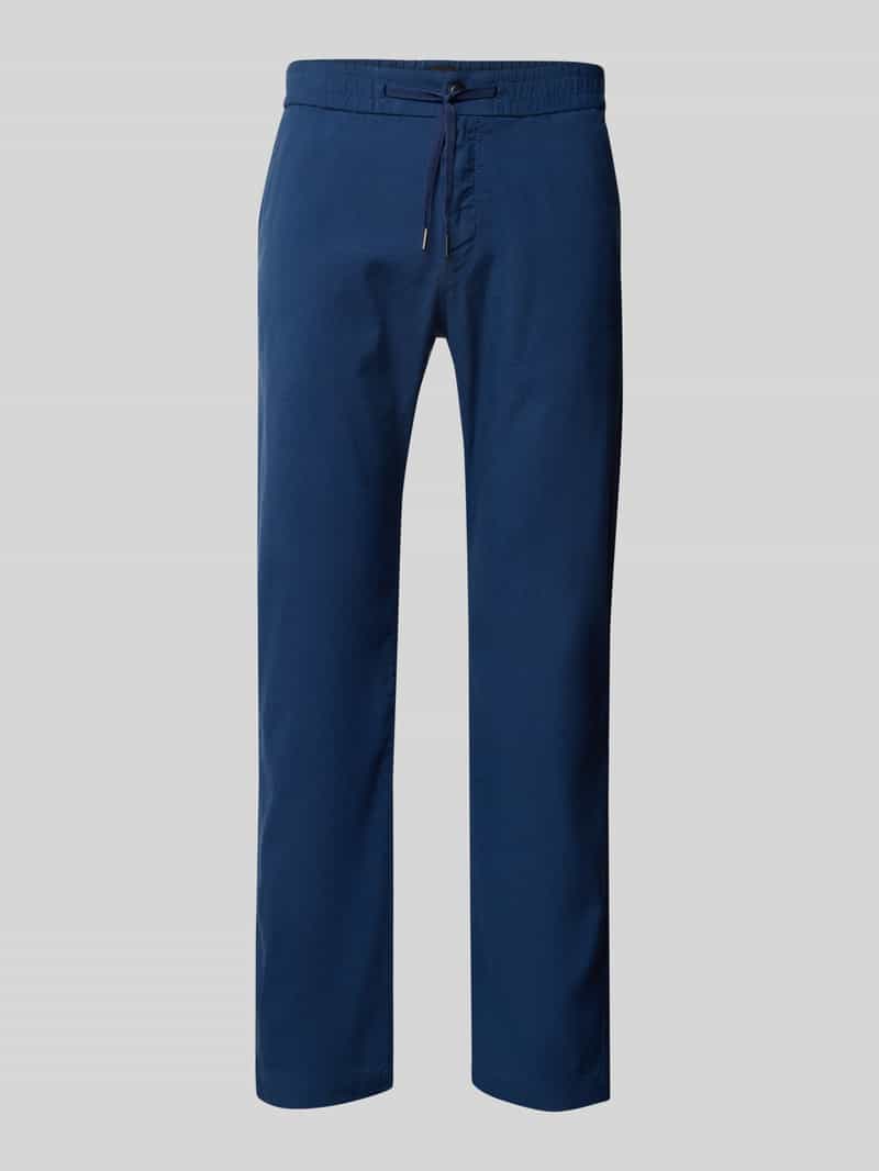 Boss Orange Regular fit linnen broek met tunnelkoord model 'Sanderson'
