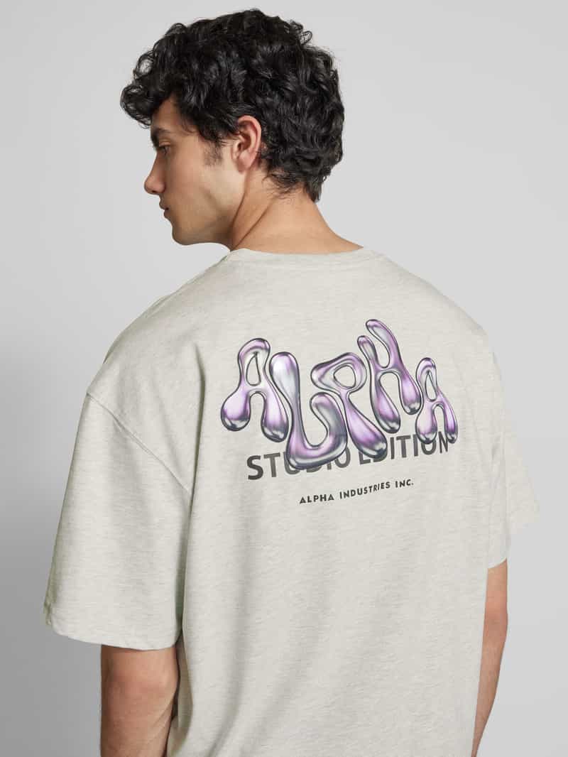 alpha industries T-shirt met labelprint model 'Studio Edition'