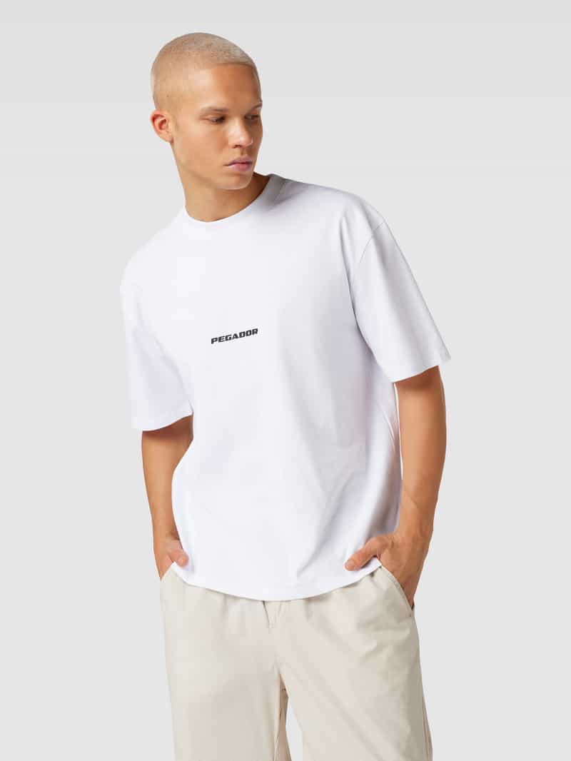 Oversized T-shirt met labelprint Pegador